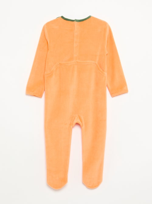 Conjunto de 2 peças de veludo 'Halloween' - pijama-macacão + gorro - Kiabi