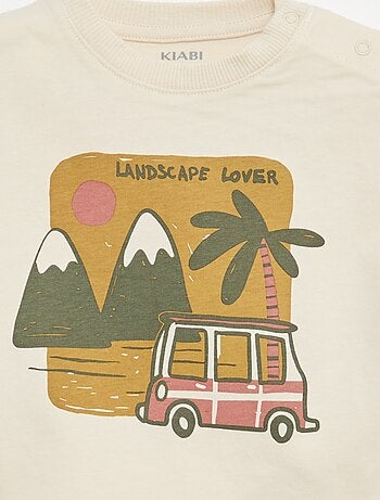 Conjunto de 2 peças em algodão T-shirt + calções