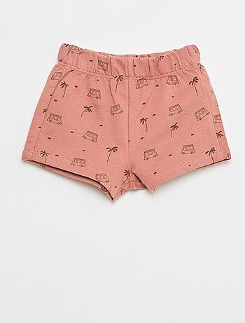 Conjunto de 2 peças em algodão T-shirt + calções