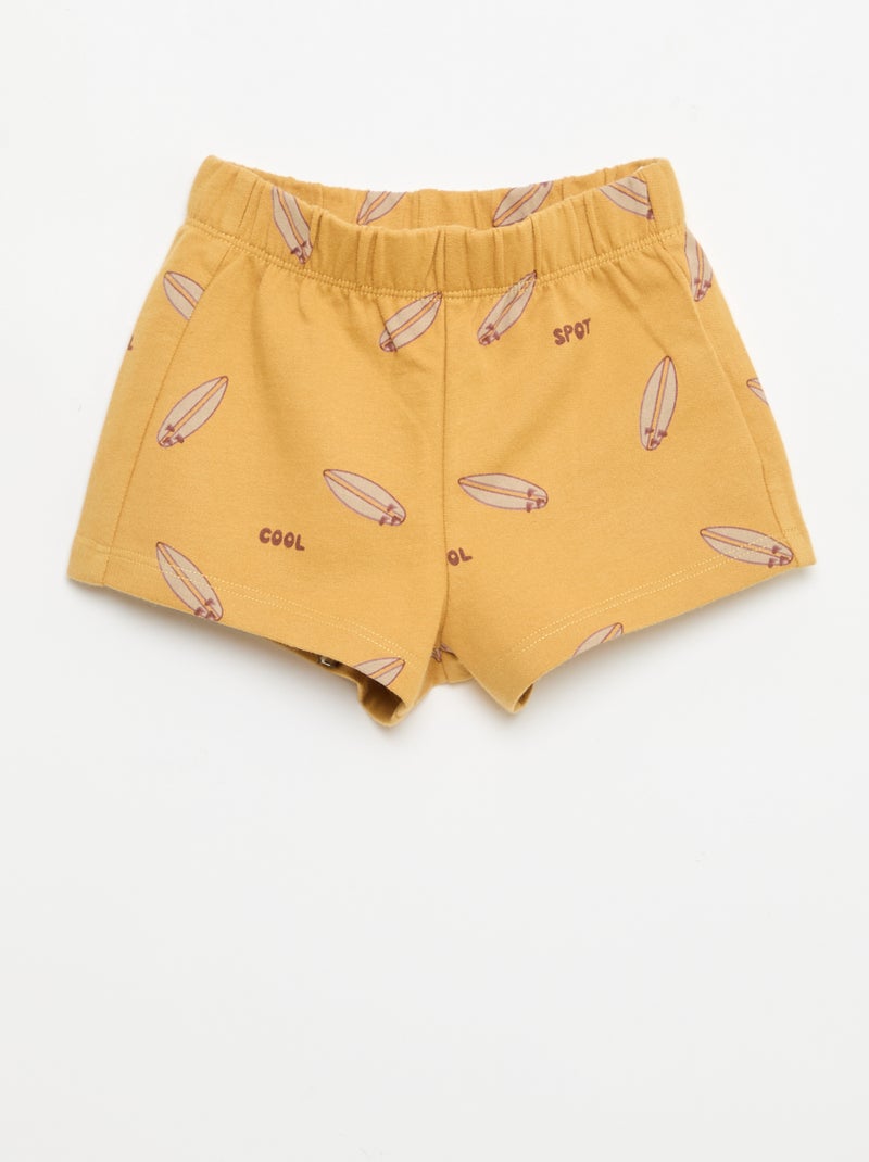 Conjunto de 2 peças em algodão T-shirt + calções Branco - Kiabi