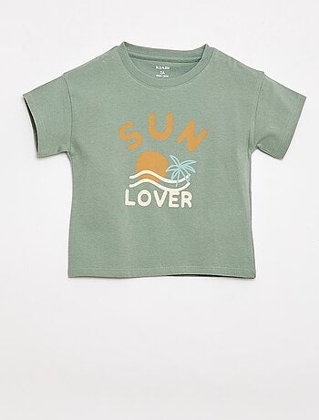 Conjunto de 2 peças em algodão T-shirt + calções