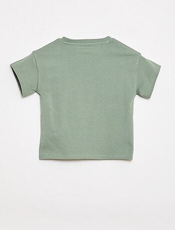 Conjunto de 2 peças em algodão T-shirt + calções