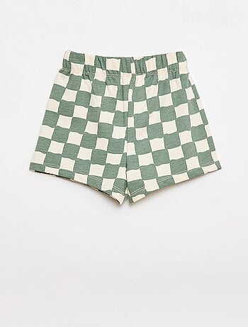 Conjunto de 2 peças em algodão T-shirt + calções
