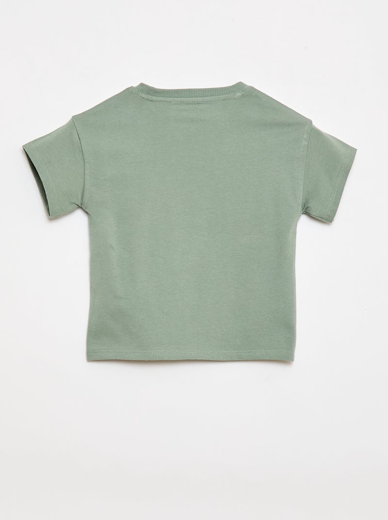 Conjunto de 2 peças em algodão T-shirt + calções Verde - Kiabi