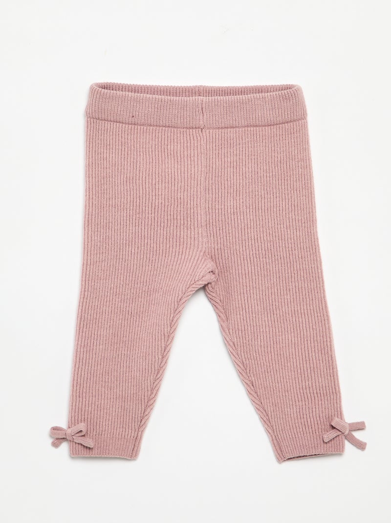 Conjunto de 2 peças em malha - Camisola + legging Rosa - Kiabi