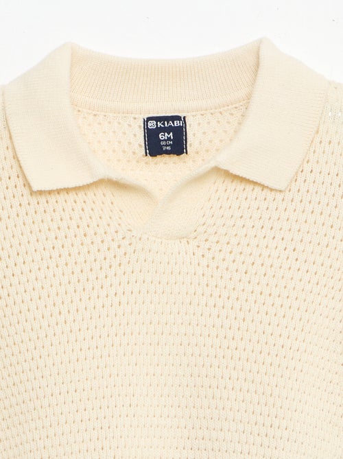 Conjunto de 2 peças em malha - T-shirt polo + calções - Kiabi