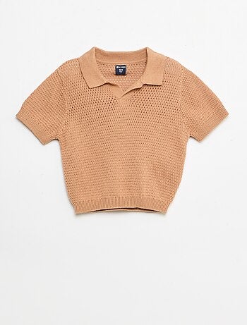 Conjunto de 2 peças em malha - T-shirt polo + calções