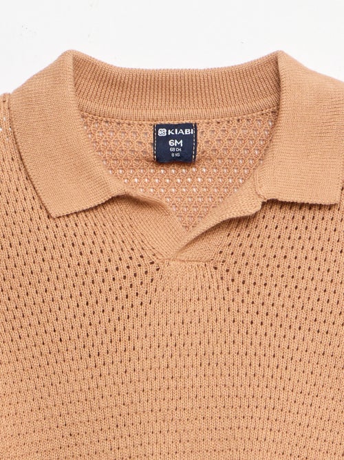 Conjunto de 2 peças em malha - T-shirt polo + calções - Kiabi