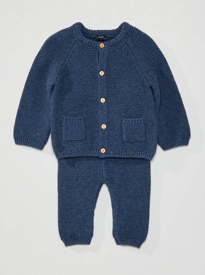 Conjunto de 2 peças em malha AZUL - Kiabi
