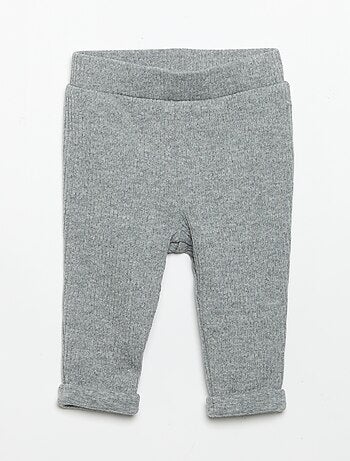 Conjunto de 2 peças em malha canelada - Sweatshirt + calças