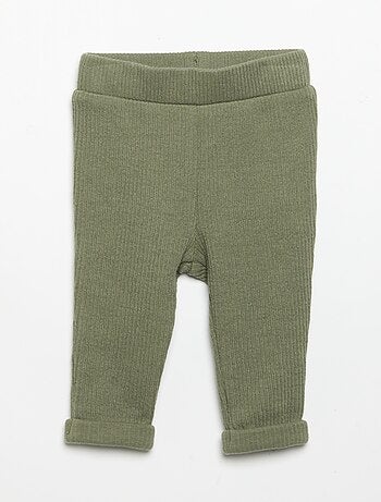 Conjunto de 2 peças em malha canelada - Sweatshirt + calças