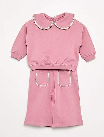 Conjunto de 2 peças em polar - Sweatshirt + calças de jogging