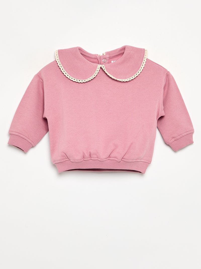 Conjunto de 2 peças em polar - Sweatshirt + calças de jogging Rosa - Kiabi