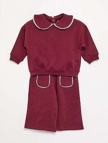 Conjunto de 2 peças em polar - Sweatshirt + calças de jogging