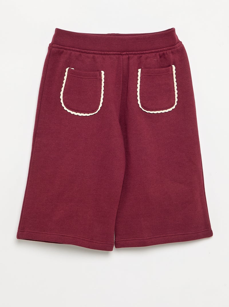 Conjunto de 2 peças em polar - Sweatshirt + calças de jogging Violeta - Kiabi