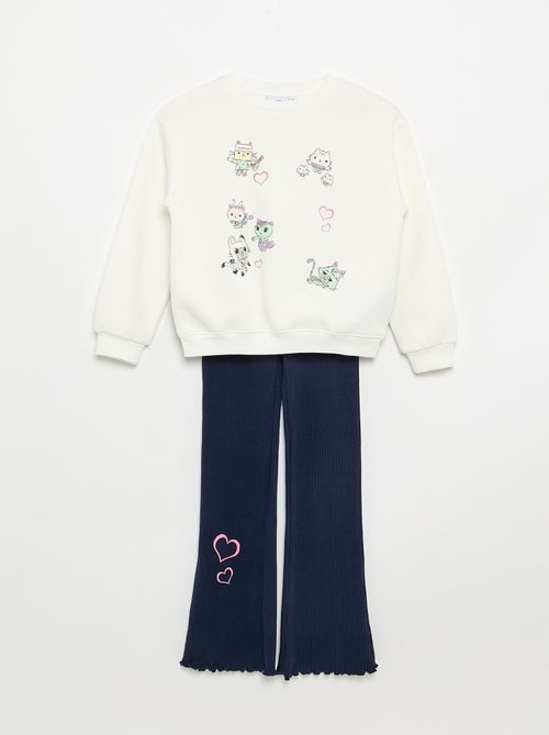 Conjunto de 2 peças 'Gabby e a Casa Mágica' - Sweatshirt + legging - Kiabi