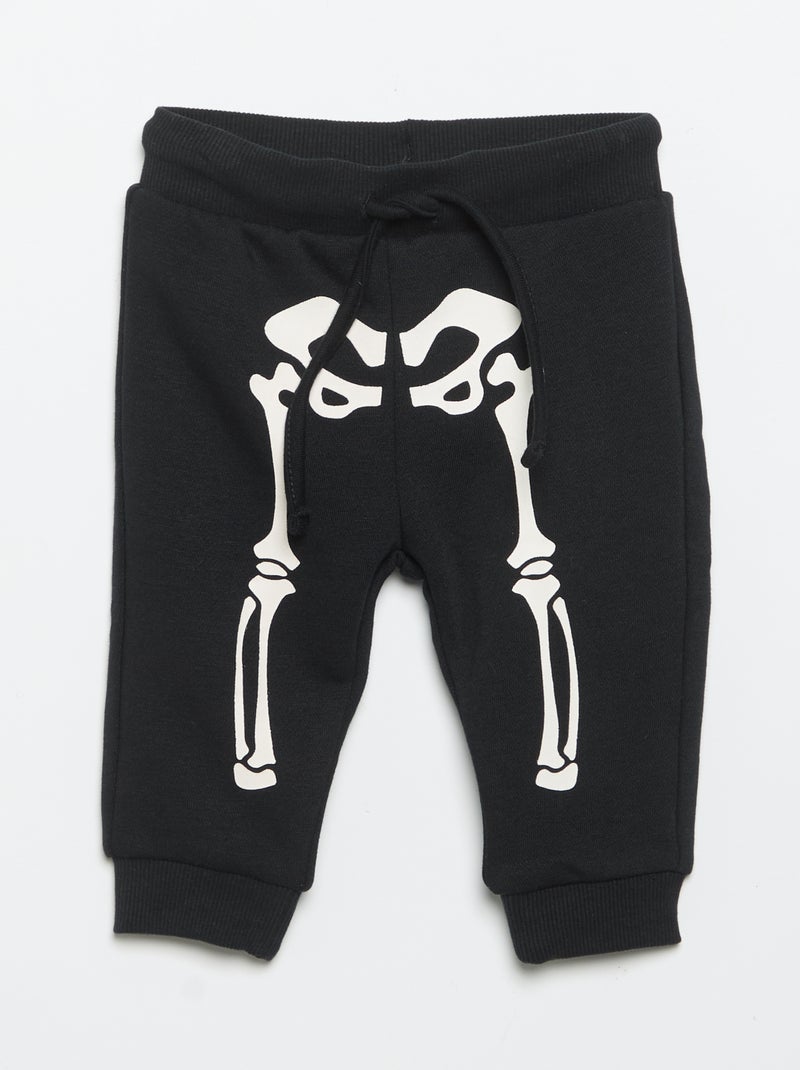 Conjunto de 2 peças 'Halloween' - Sweat + calças de jogging Preto - Kiabi