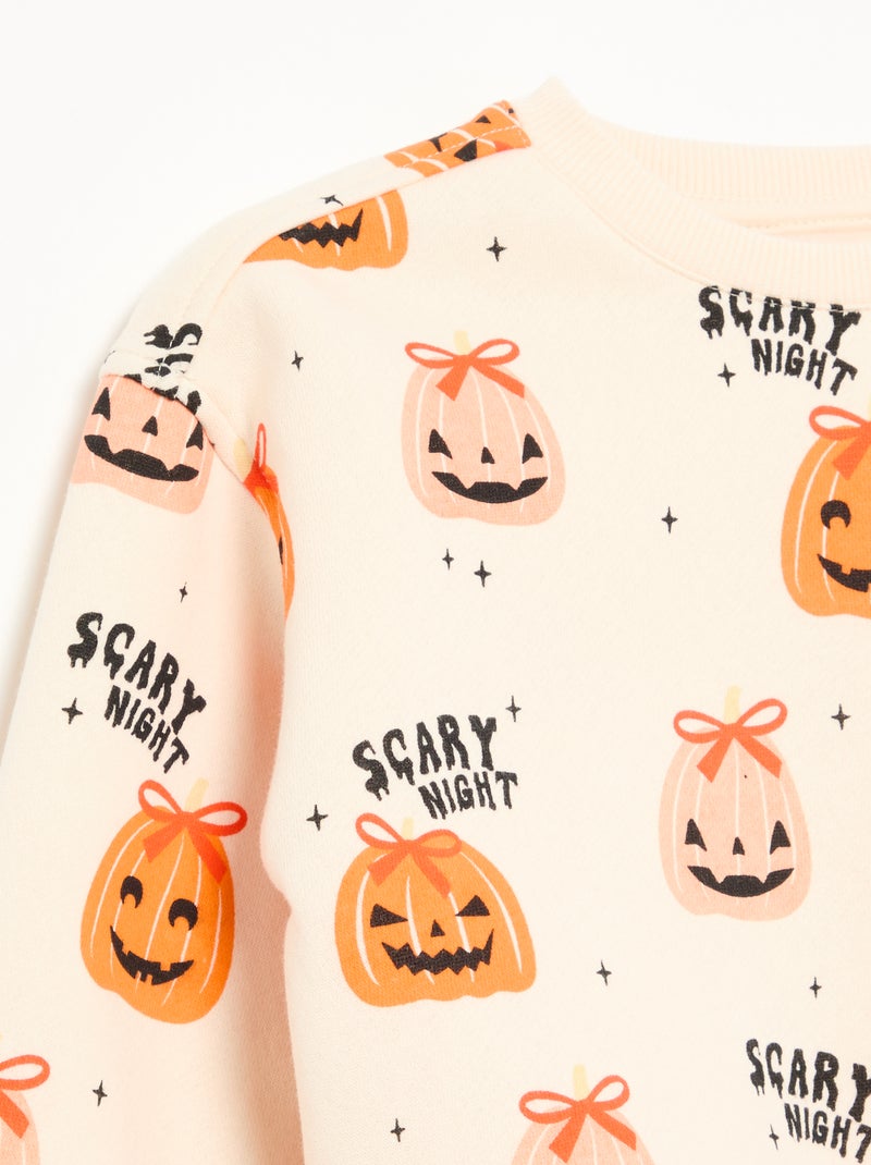 Conjunto de 2 peças 'Halloween' - Sweatshirt + legging Beige - Kiabi