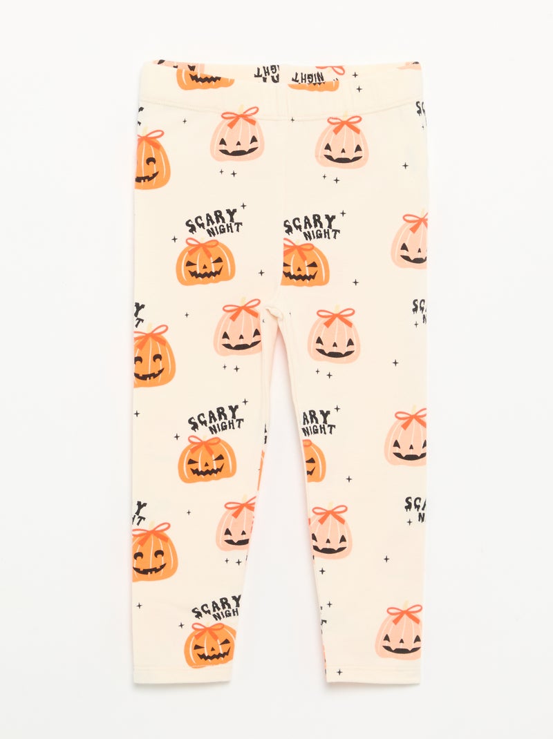 Conjunto de 2 peças 'Halloween' - Sweatshirt + legging Beige - Kiabi
