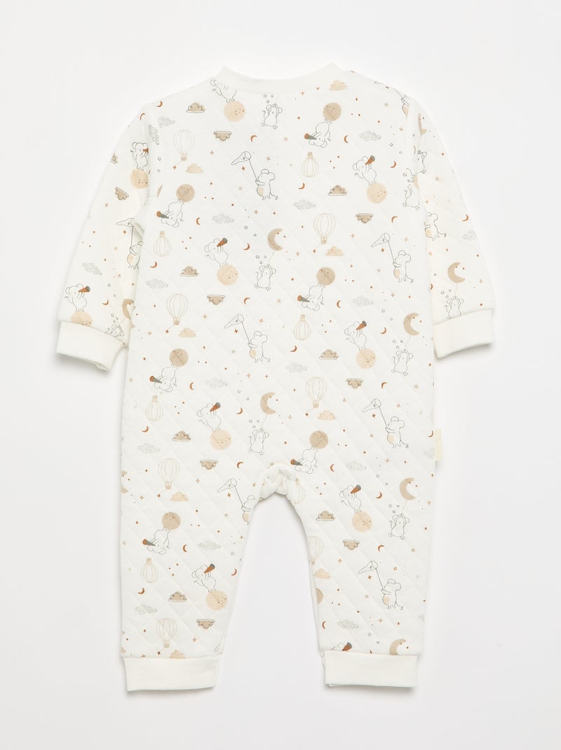 Conjunto de 2 peças \'Petit Béguin\' - Macacão + botinhas Branco - Kiabi