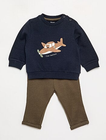 Conjunto de 2 peças sweatshirt + calças