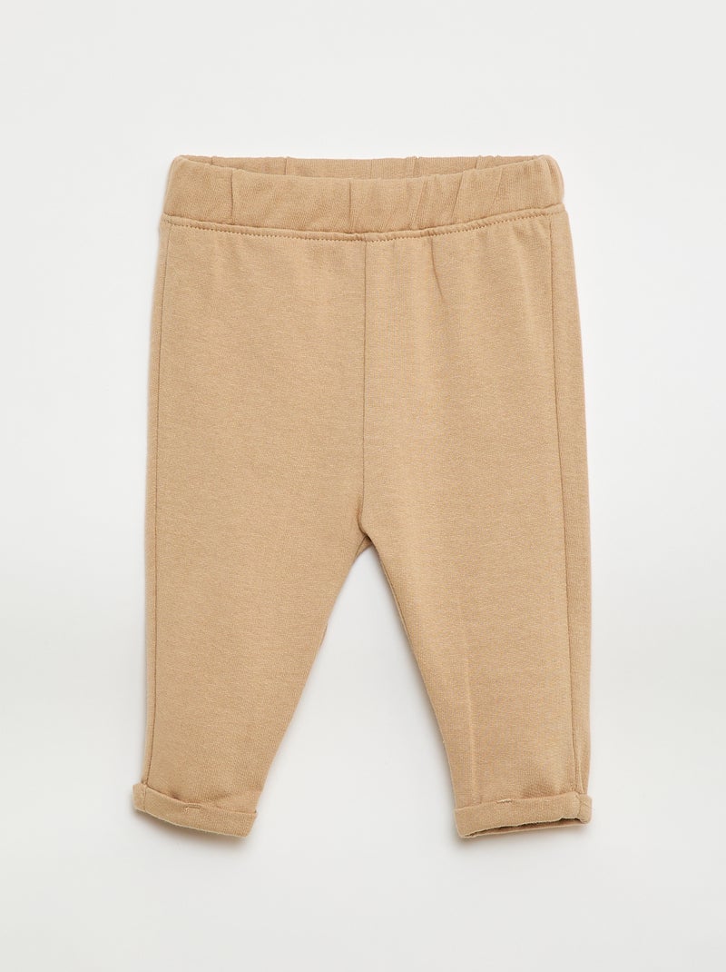 Conjunto de 2 peças  sweatshirt  + calças Bege - Kiabi