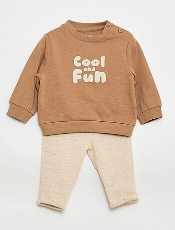 Conjunto de 2 peças sweatshirt + calças