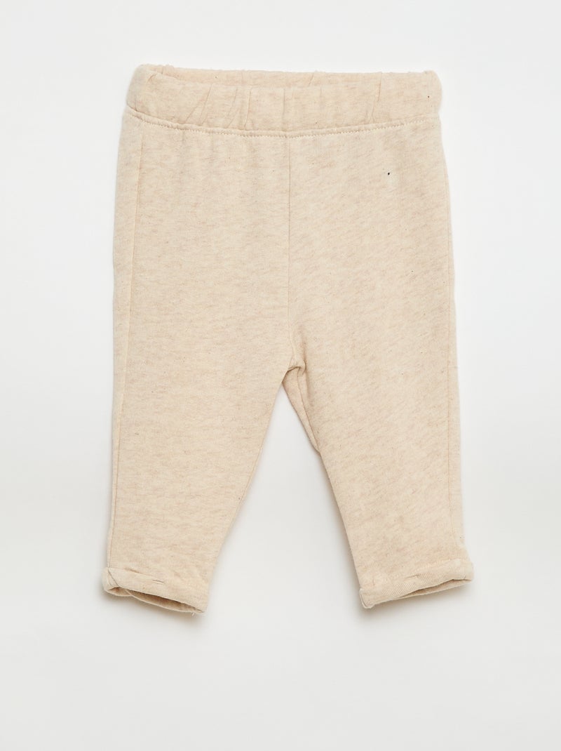 Conjunto de 2 peças  sweatshirt  + calças Bege - Kiabi