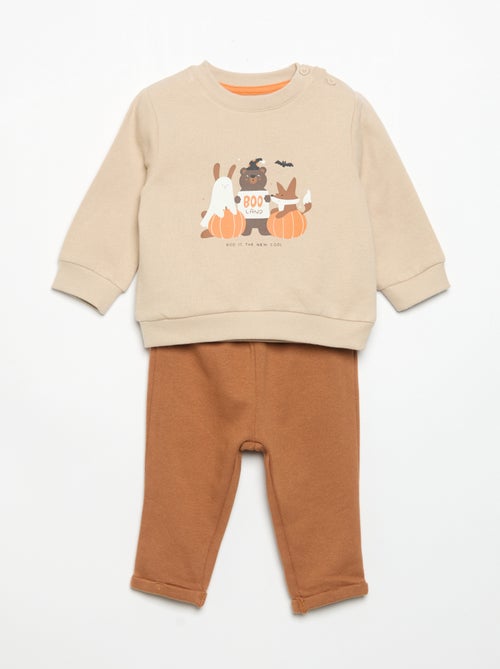 Conjunto de 2 peças  sweatshirt  + calças - Kiabi