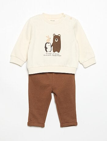 Conjunto de 2 peças sweatshirt + calças