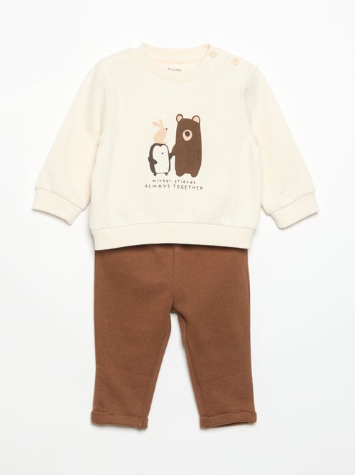 Conjunto de 2 peças  sweatshirt  + calças - Kiabi