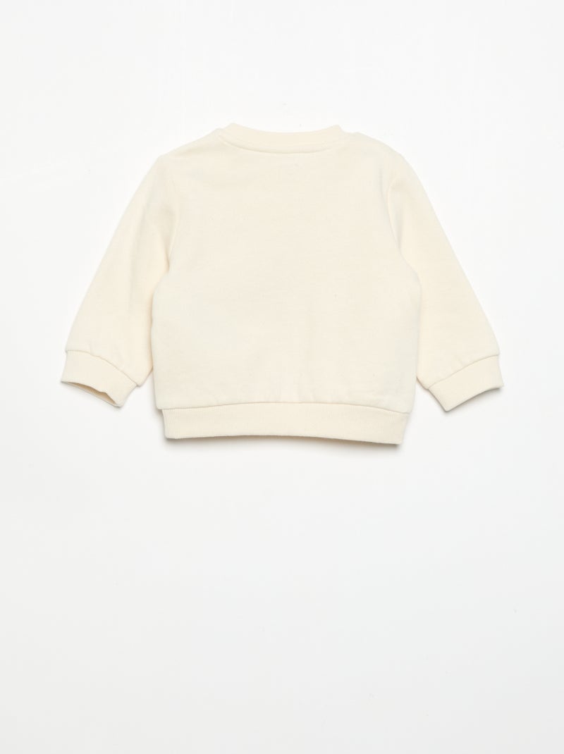 Conjunto de 2 peças  sweatshirt  + calças Bege - Kiabi