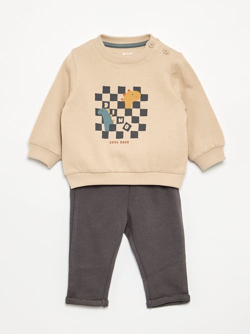 Conjunto de 2 peças  sweatshirt  + calças - Kiabi