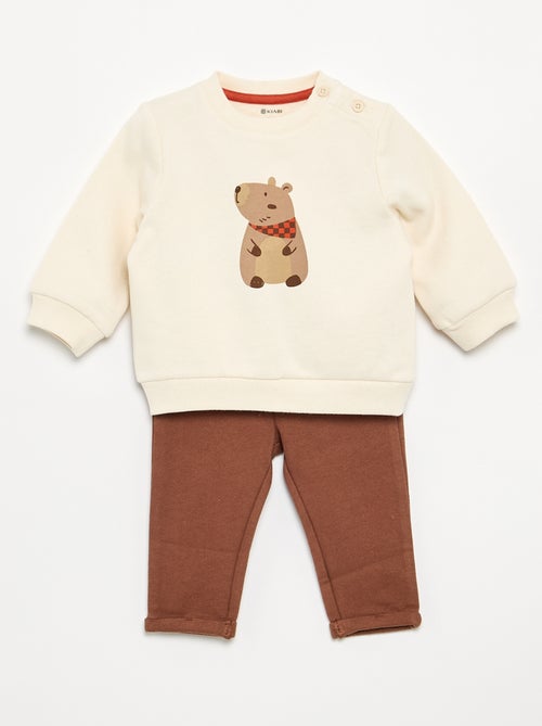 Conjunto de 2 peças  sweatshirt  + calças - Kiabi