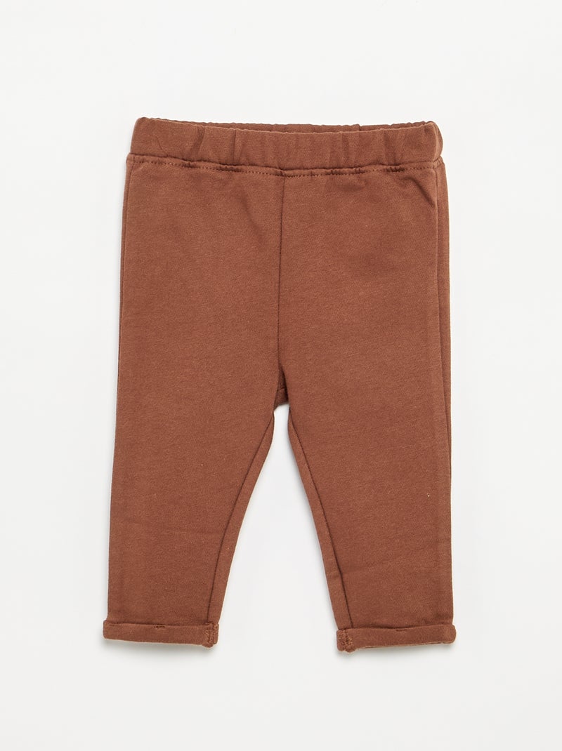 Conjunto de 2 peças  sweatshirt  + calças Bege - Kiabi