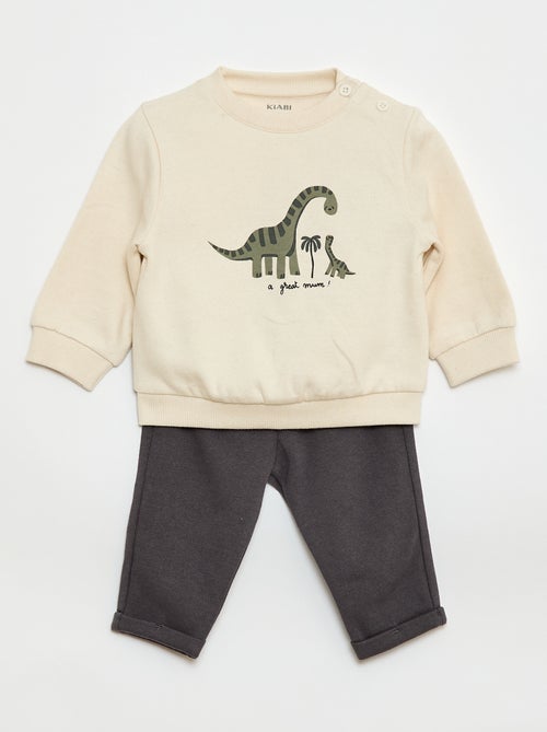 Conjunto de 2 peças  sweatshirt  + calças - Kiabi