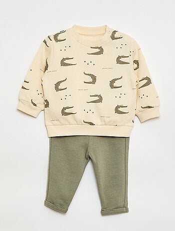 Conjunto de 2 peças sweatshirt + calças