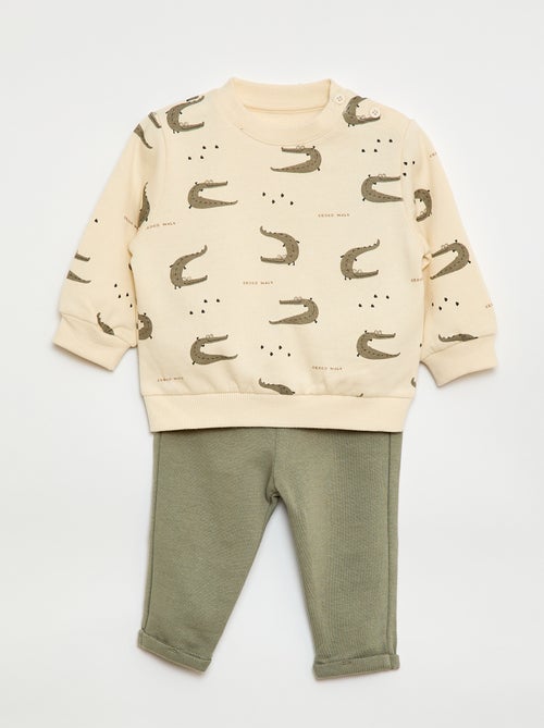 Conjunto de 2 peças  sweatshirt  + calças - Kiabi