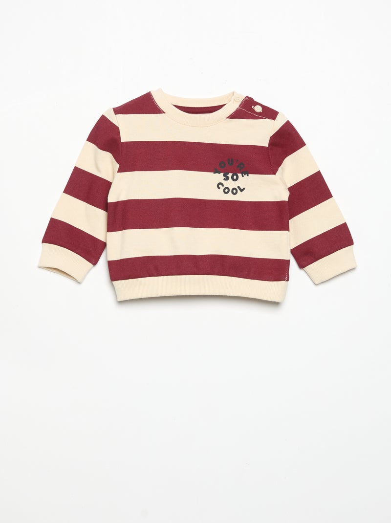 Conjunto de 2 peças  sweatshirt  + calças Branco - Kiabi