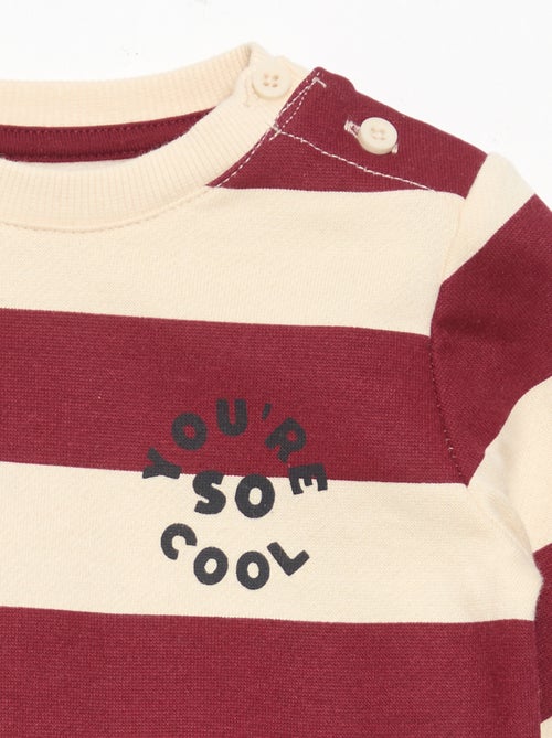 Conjunto de 2 peças sweatshirt + calças - Kiabi Conjunto de 2 peças sweatshirt + calças - Kiabi