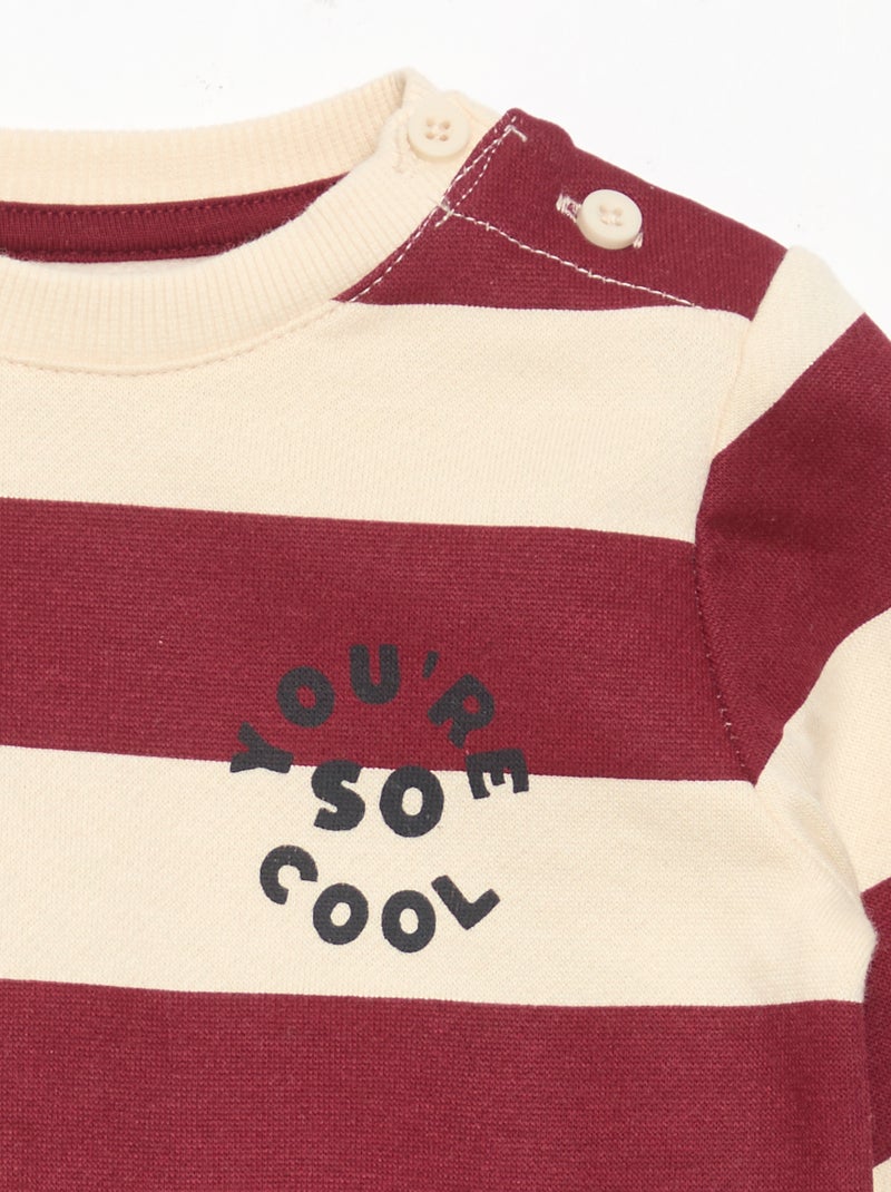 Conjunto de 2 peças  sweatshirt  + calças Branco - Kiabi