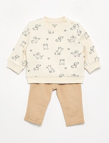Conjunto de 2 peças sweatshirt + calças