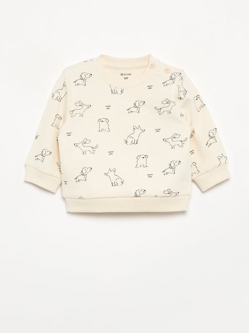Conjunto de 2 peças sweatshirt + calças - Kiabi Conjunto de 2 peças sweatshirt + calças - Kiabi