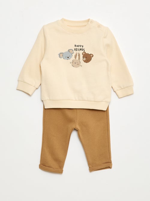 Conjunto de 2 peças  sweatshirt  + calças - Kiabi