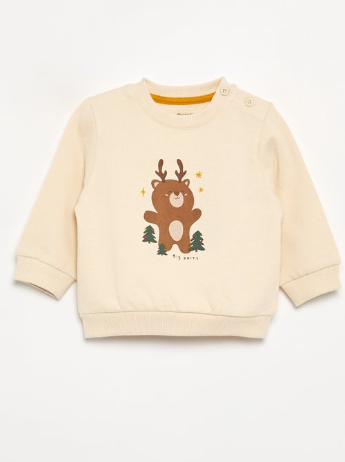 Conjunto de 2 peças sweatshirt + calças - Kiabi Conjunto de 2 peças sweatshirt + calças - Kiabi