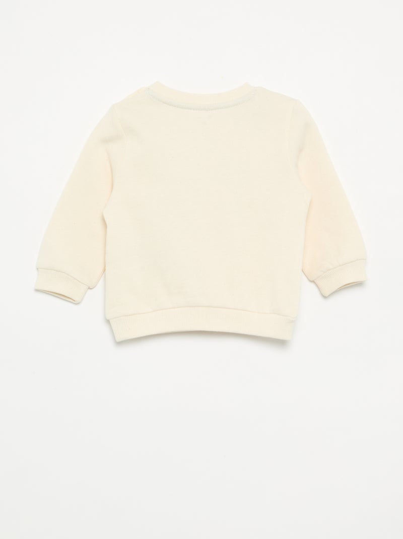 Conjunto de 2 peças  sweatshirt  + calças Branco - Kiabi
