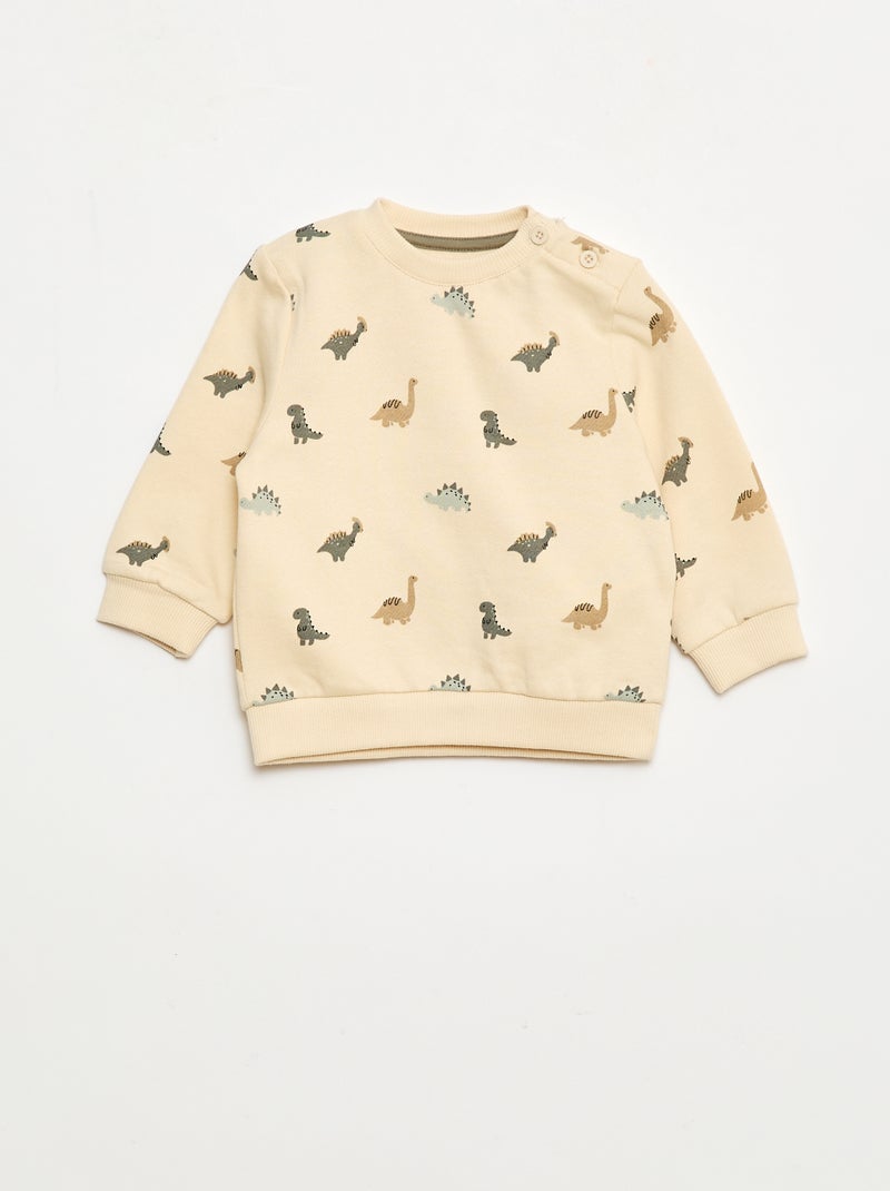 Conjunto de 2 peças  sweatshirt  + calças Branco - Kiabi