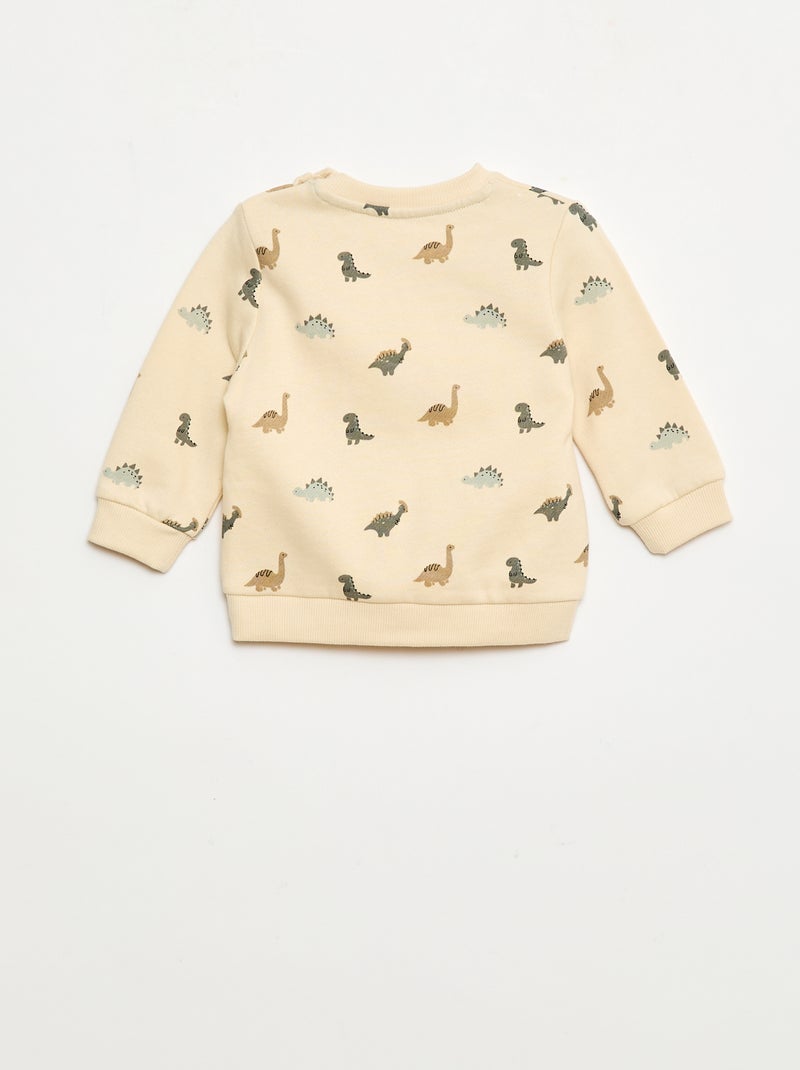 Conjunto de 2 peças  sweatshirt  + calças Branco - Kiabi