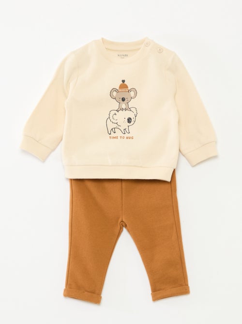 Conjunto de 2 peças  sweatshirt  + calças - Kiabi