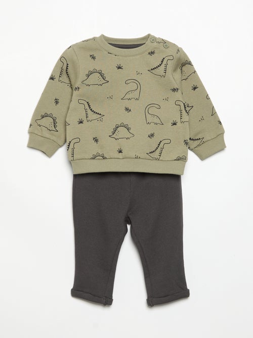 Conjunto de 2 peças  sweatshirt  + calças - Kiabi